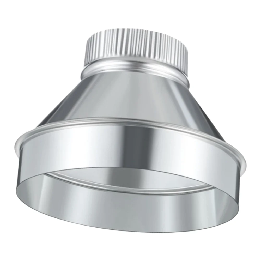 Duct Reducer Galvanized Steel 6 in to 4 in for Use with HVAC Systems Laundry Dryer Vents and Portable AC Hoses