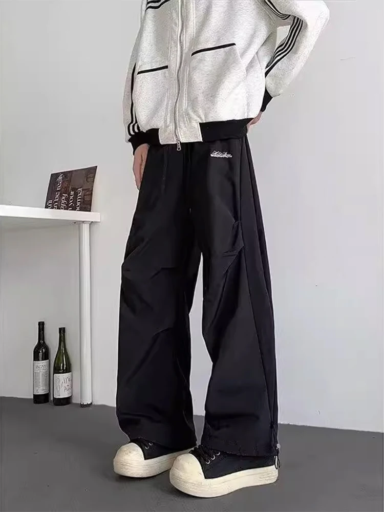 

American Style Casual Men's Straight Leg Pants Spring High Street Vibe Trendy Knife Drapey Seasonal Paratrooper Trousers