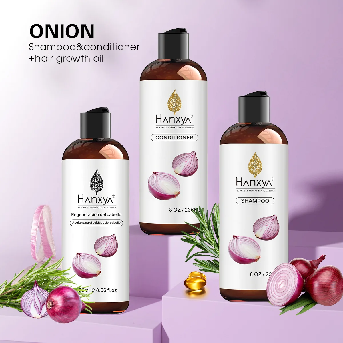 

Натуральный шампунь для волос с луком, 236 мл, стимулирует рост волос, кондиционер и масло для волос с луком, увлажняет и уменьшает выпадение волос.