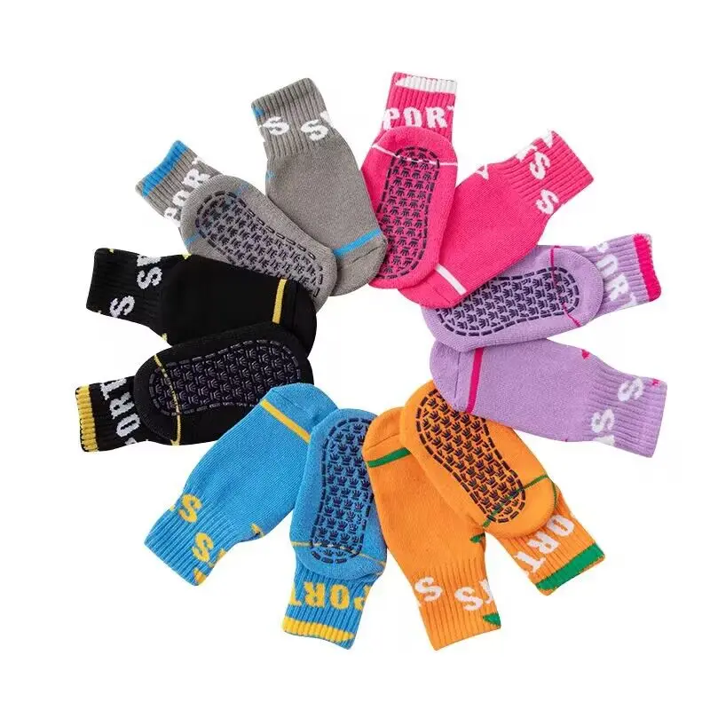 Winter Thick Breathable Non-slip Floor Socks Boy Girl Socks Home Kids Socks Cotton Candy Color Ankle Socks