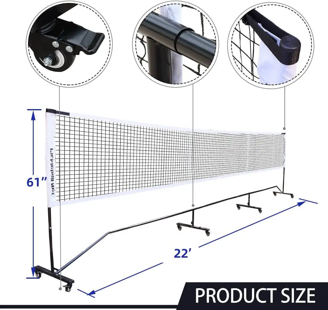 

Customized Portable Sports Practice Netting Fold-able Rust-Resistant Tennis Pickleball Net Training Entertainment Children