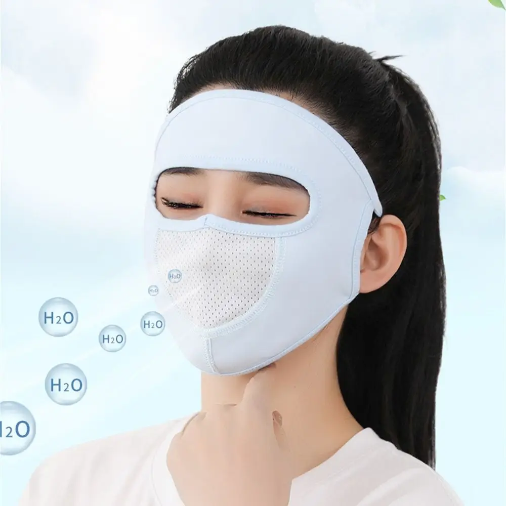 Ice Silk UV Protection Mask Fashion Full Face Thin Forehead Protector Breathable Sun Protection Mask Summer