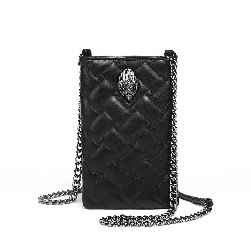 

Kurt Geiger 2023 New Fashion Black Diamond Chain Shoulder Crossbody Bag Luxury Designer Mobile Phone Bag Mini Cute Coin Purse