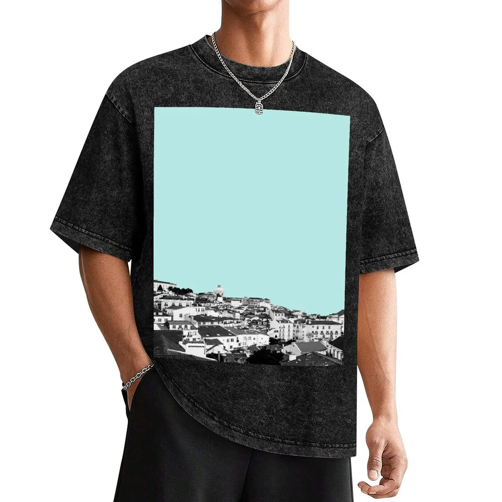 

Lisbon in Turquoise T-Shirt man clothes Louboutins tee shirts for men