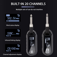 M-02 Instrument Wireless Transmitter, Receiver, Electric Guitar, Bass, Electric Blow Tube Connection Line, Piano Specific Syste