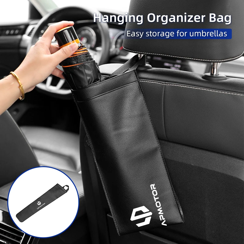 

Car Umbrella Storage Bag Leather Umbrella Holder Organizer Auto Accessories For Leapmotor T03 S01 C11 C01 C10 Leap Motor