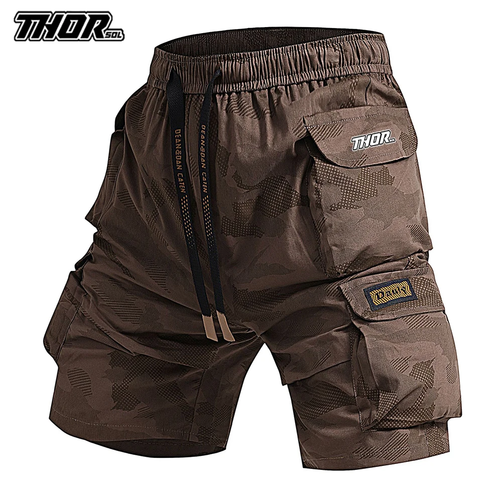 THORSOL Fietsbroek Zomer Ademend Mannen Gym Racefiets Kleding Loose Fit Fietsbroek MTB Mountain Downhill Broek 2025