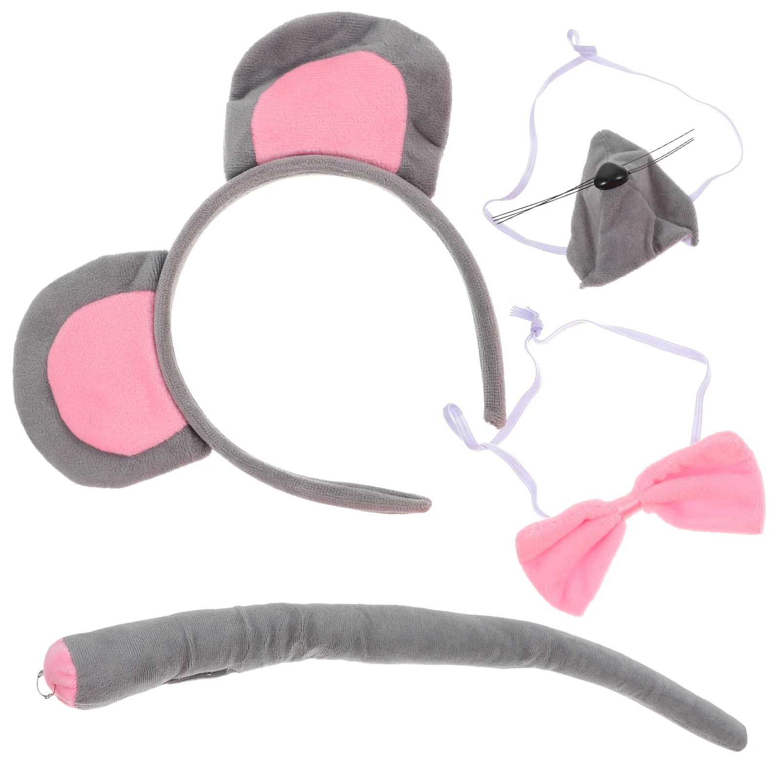 Kit de fantasia de mouse com orelhas, bandana, cosplay, fantasias para meninos, decoração, acessórios de cabelo, meninas