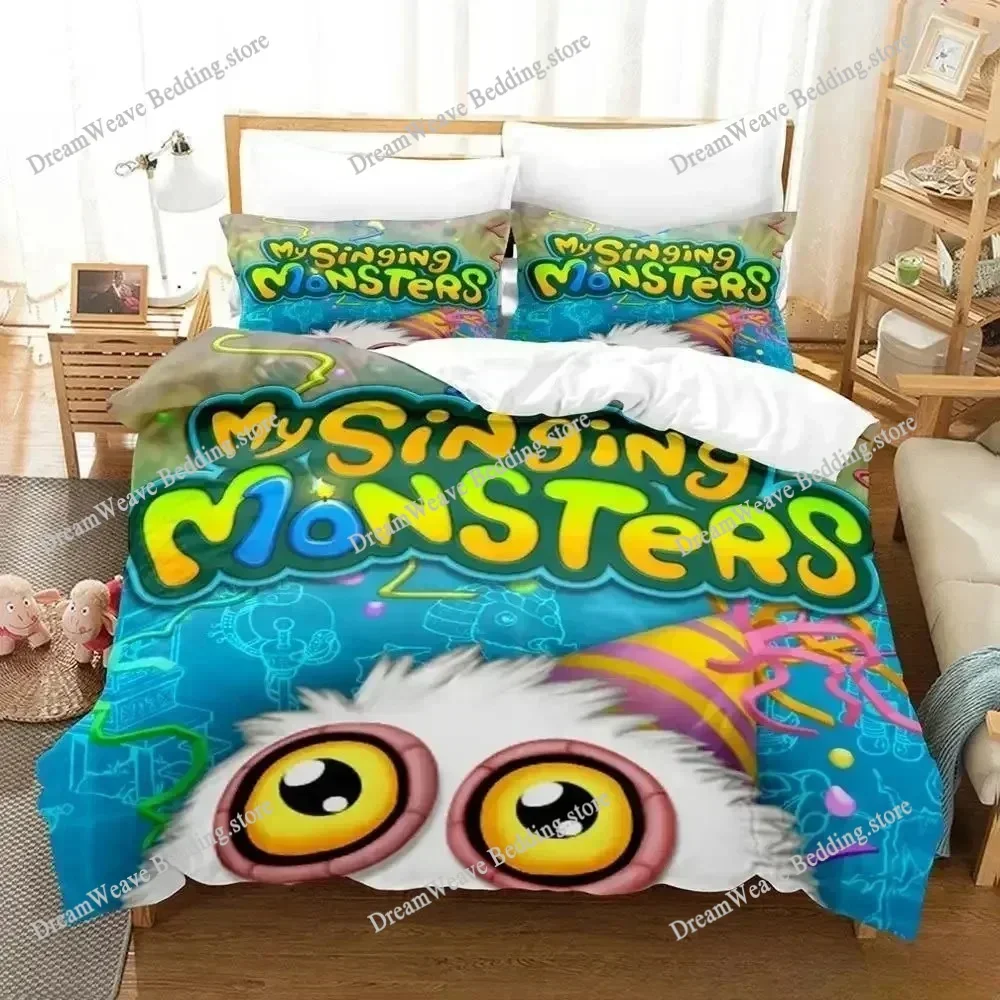 3D Game My Singing Monsters Bedding Set Single Twin Full Queen King Size Bed Set Adult Kid Bedroom Duvet Cover Set Home Textiles