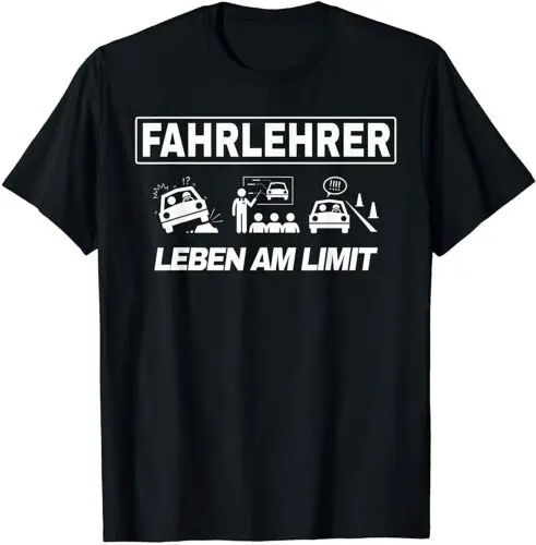 Neu Herren Fahrlehrer Leben am Limit Fahrschullehrer Männer Geschenk Tee T-Shirt