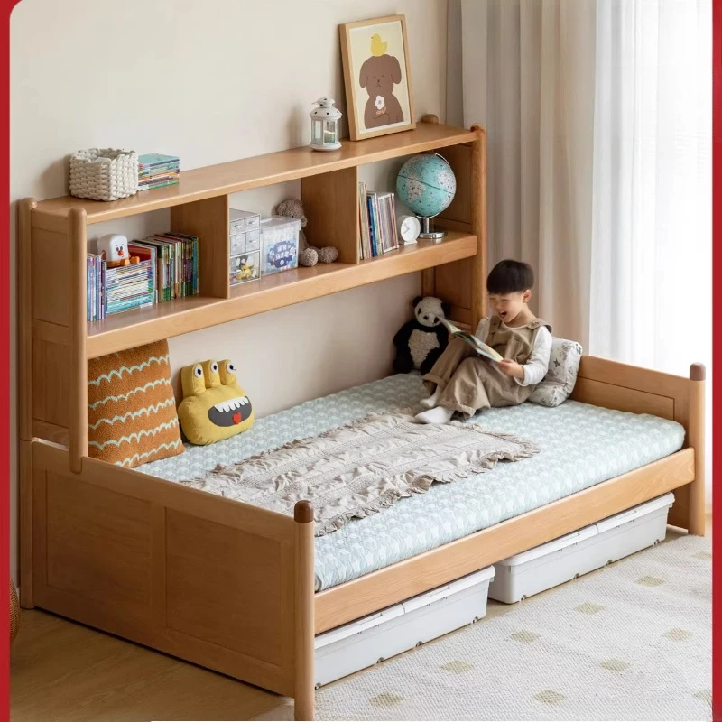 

Solid wood children's bed multi-functional cabinet integrated small apartment storage boys and girls single