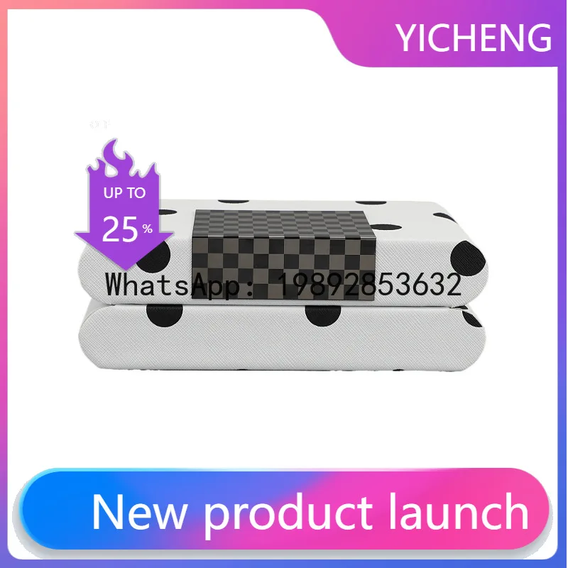 

Casket Black and White Polka Dot Leather Storage Box Geometric Pattern Desktop Storage Container Jewelry Desk Decoration