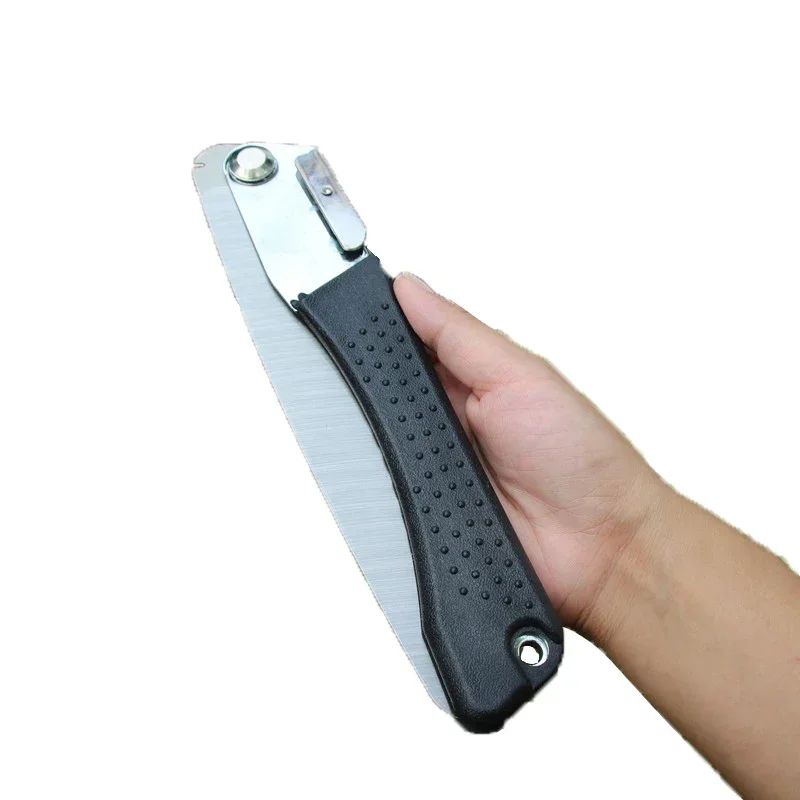Folding Hand Saw For Tree Trimming Camping Gardening Hunting Cutting Wood PVC Handle Sharp Blade Solid Grip Quality SK-5 Steel
