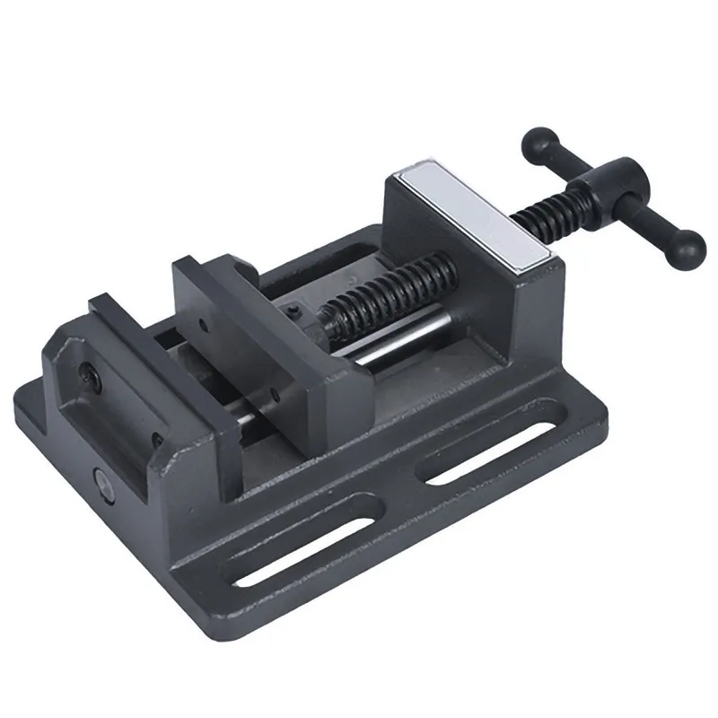 4 Inch Guide Rod Type Heavy-Duty Precision Drilling Machine Flat Mouth Vise Drilling and Milling Machine Fixture Bench Vise