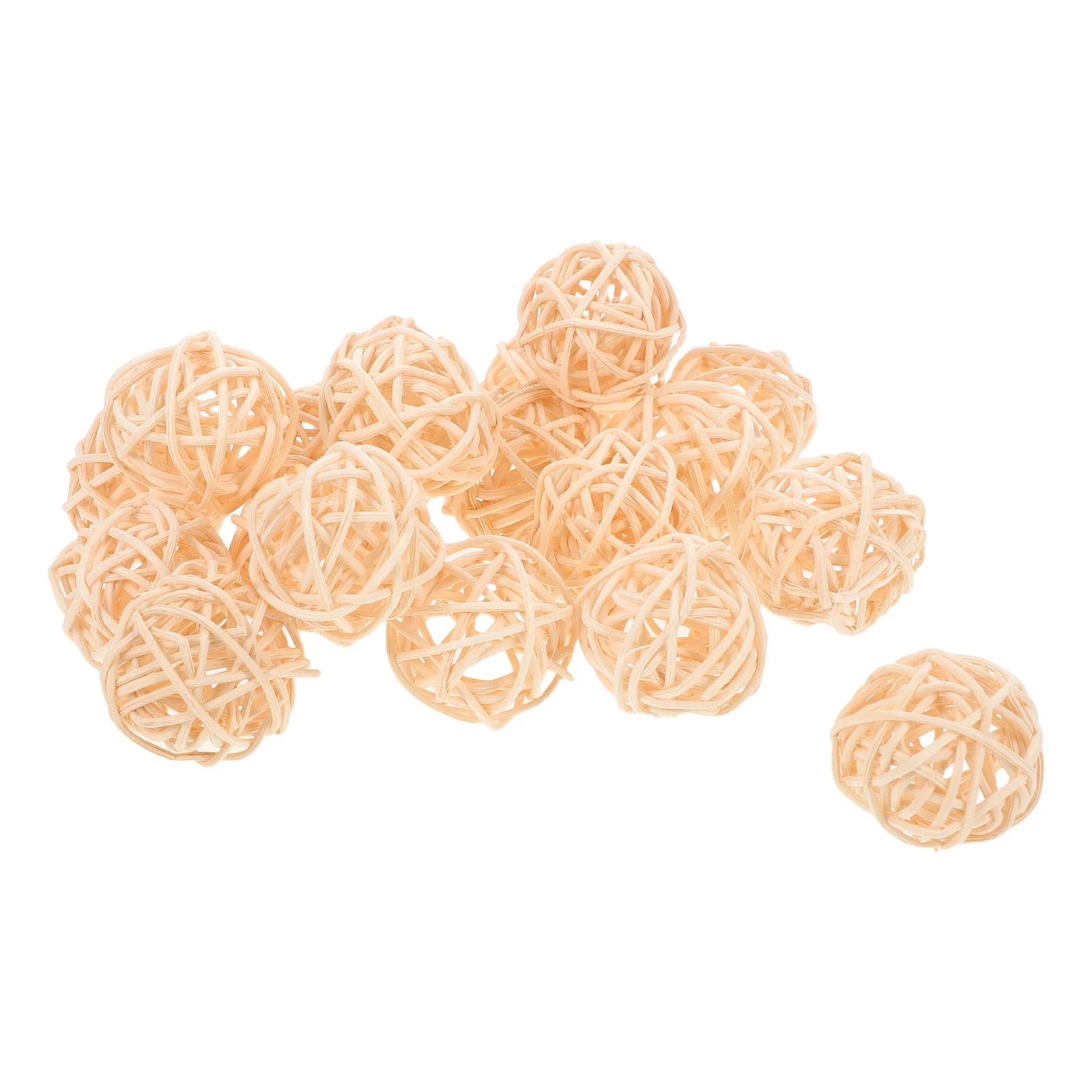 50Pcs Handwoven Rattan Decorative Balls Rustic Wicker Orbs Vase Filler Bowl Centerpiece Christmas Decor Wicker Decor