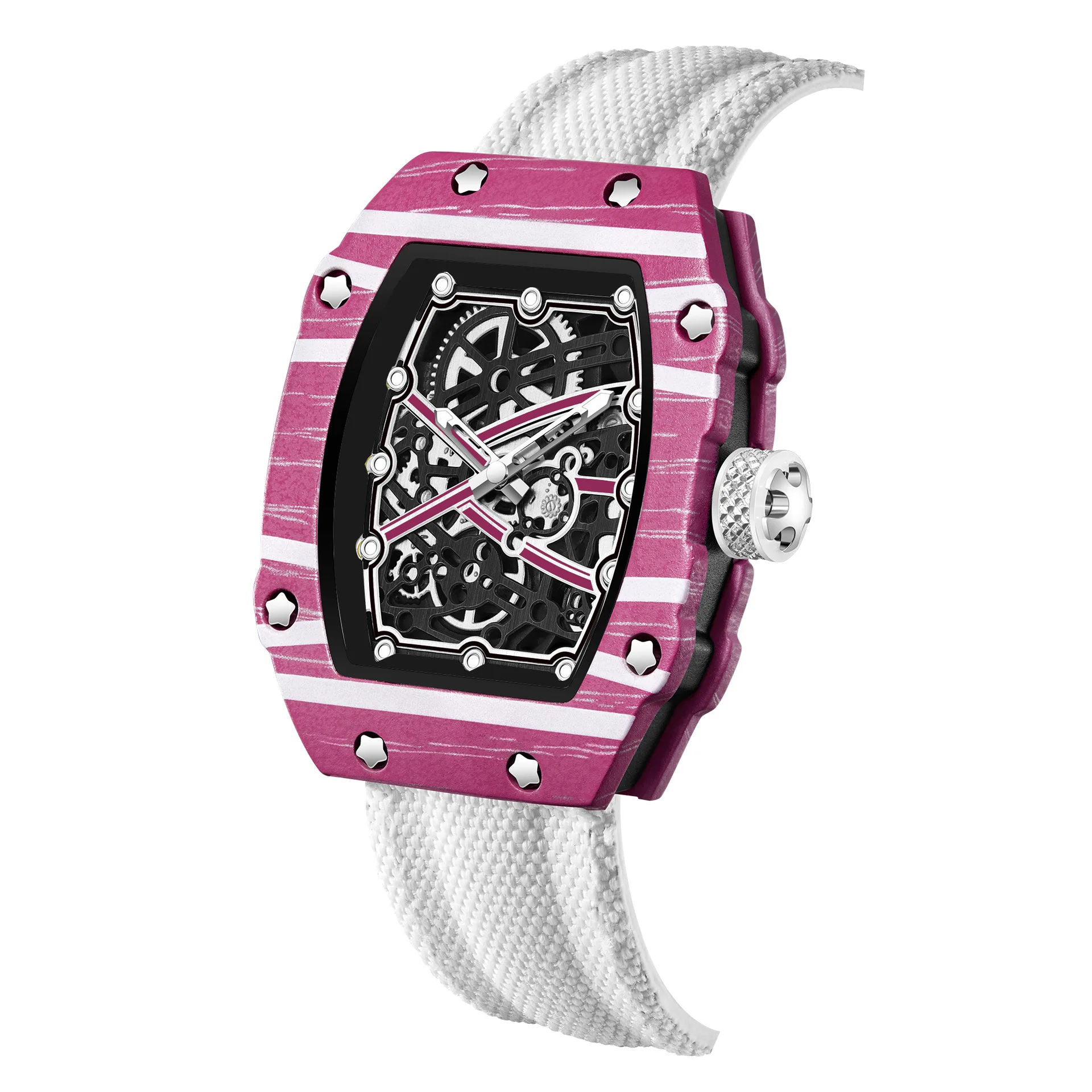 Men's Tonneau Quartz Watch, Ultra Slim Design