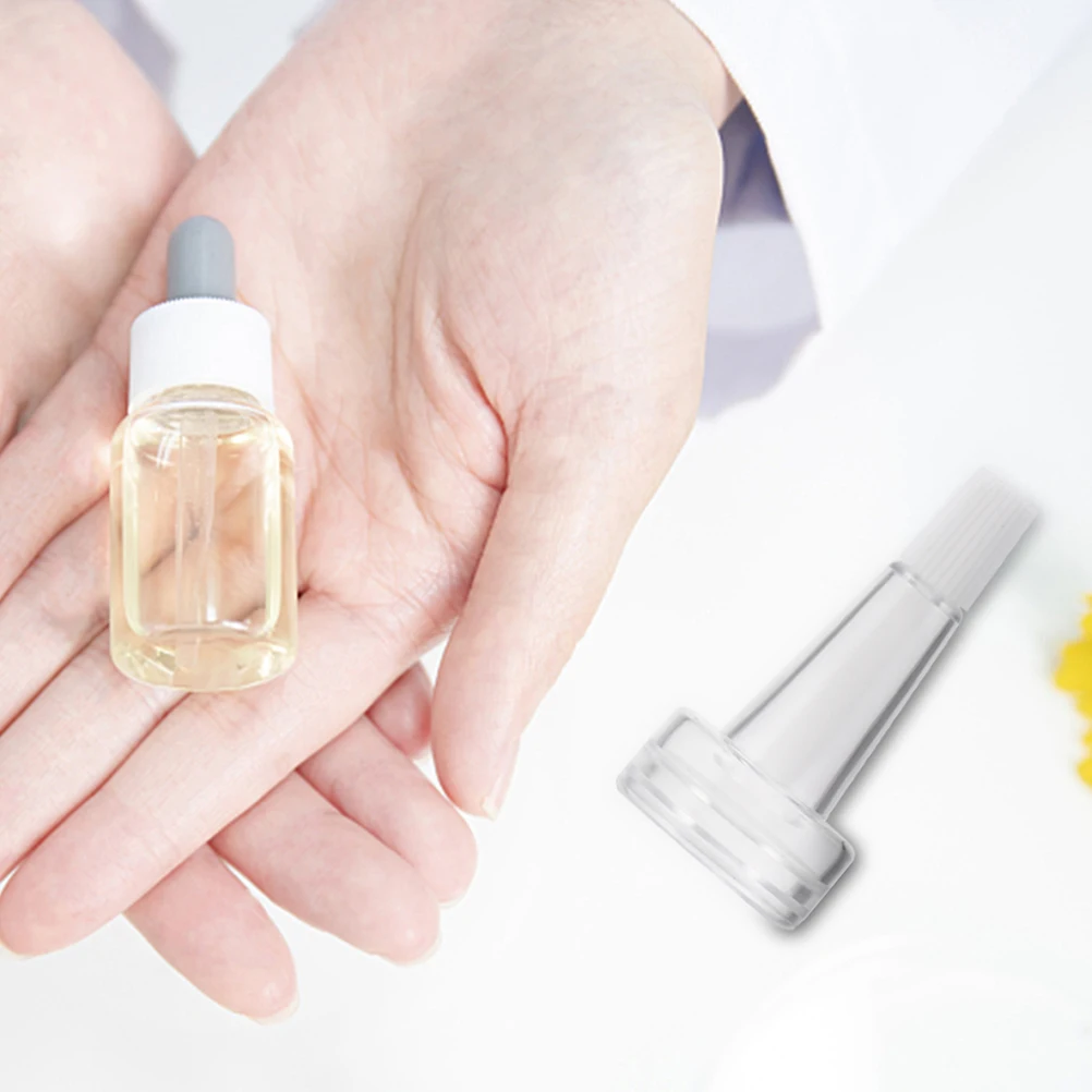 

50pcs Horn Essence Transparent 20-Teeth Vial Glass Vial Lid Serum Bottle Liquid Bottle Professional Sealing Cap Trumpet