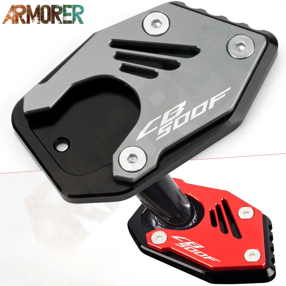 

Motorcycle Accessories 2013-2020 2021 Kickstand Support Side Stand Extension Enlarge Pad Plate For HONDA CB500F CB 500F CB500 F