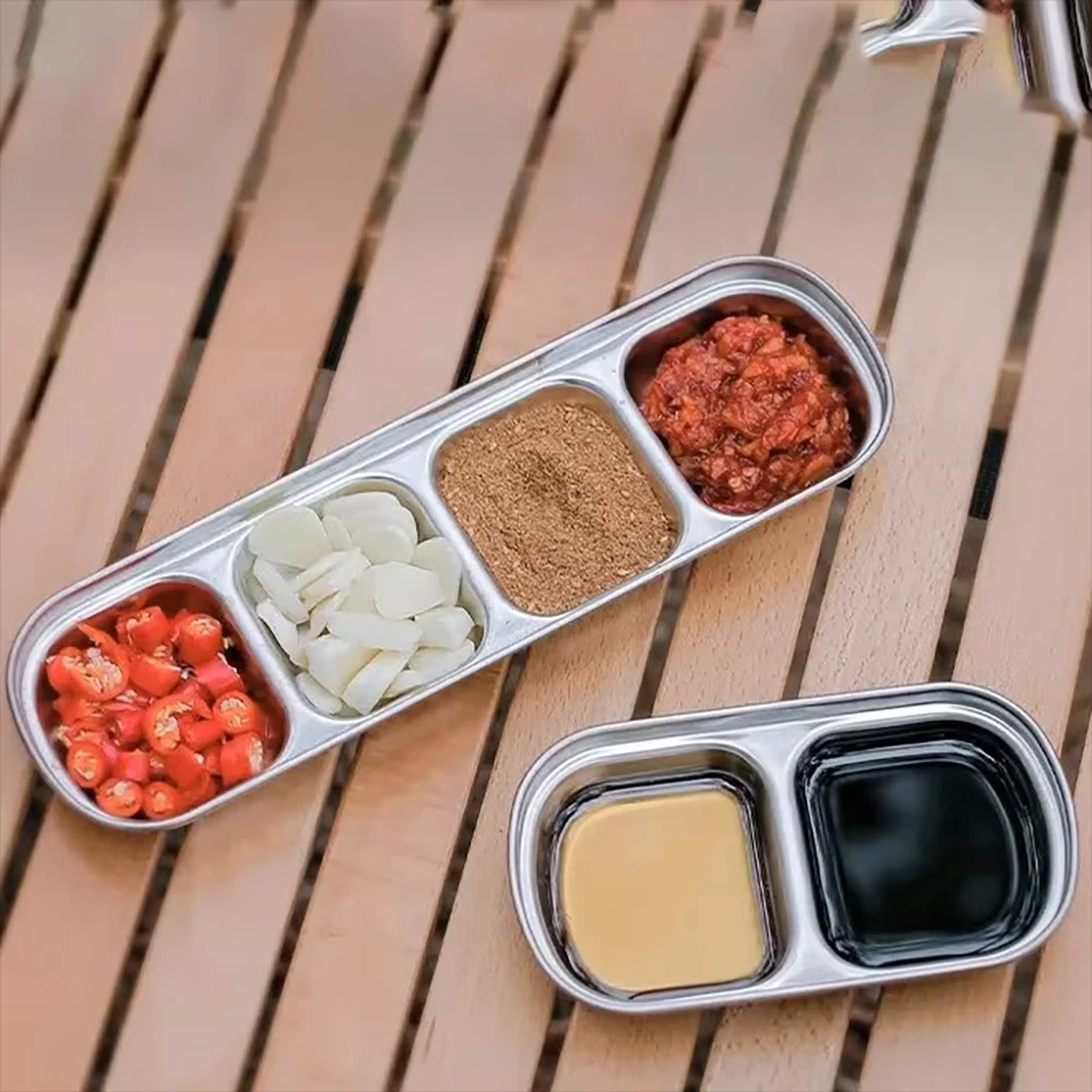 التخييم التوابل لوحة شواء أدوات المائدة صينية طبق توابل أطباق التوابل اللحوم المشوية أطباق توابل وعاء لوازم في الهواء الطلق