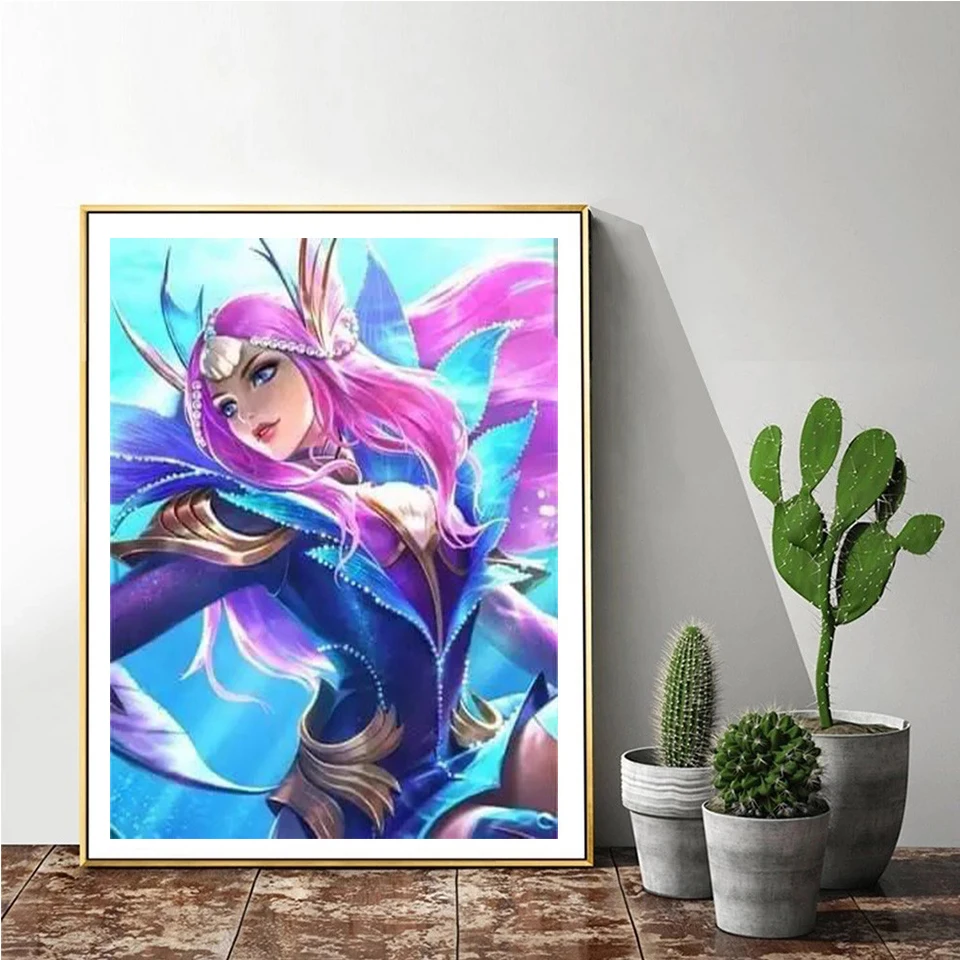 5D Diamond Painting Diy Handmade Cross Stitch Cartoon Anime Beauty Picture Full Square Round Drill Embroidery Mosaic Home Decor