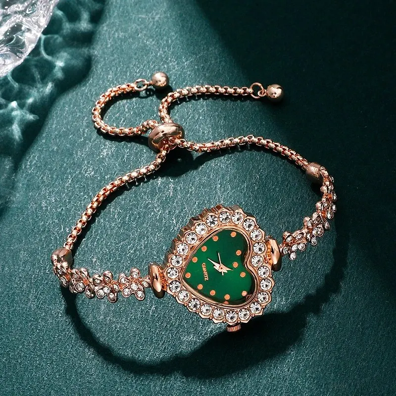 Women's Fashion Quartz Watch Female Clock Heart Design Luxury Brand Ladies Classic Simple Dress Wrist Watch Relogio Feminino