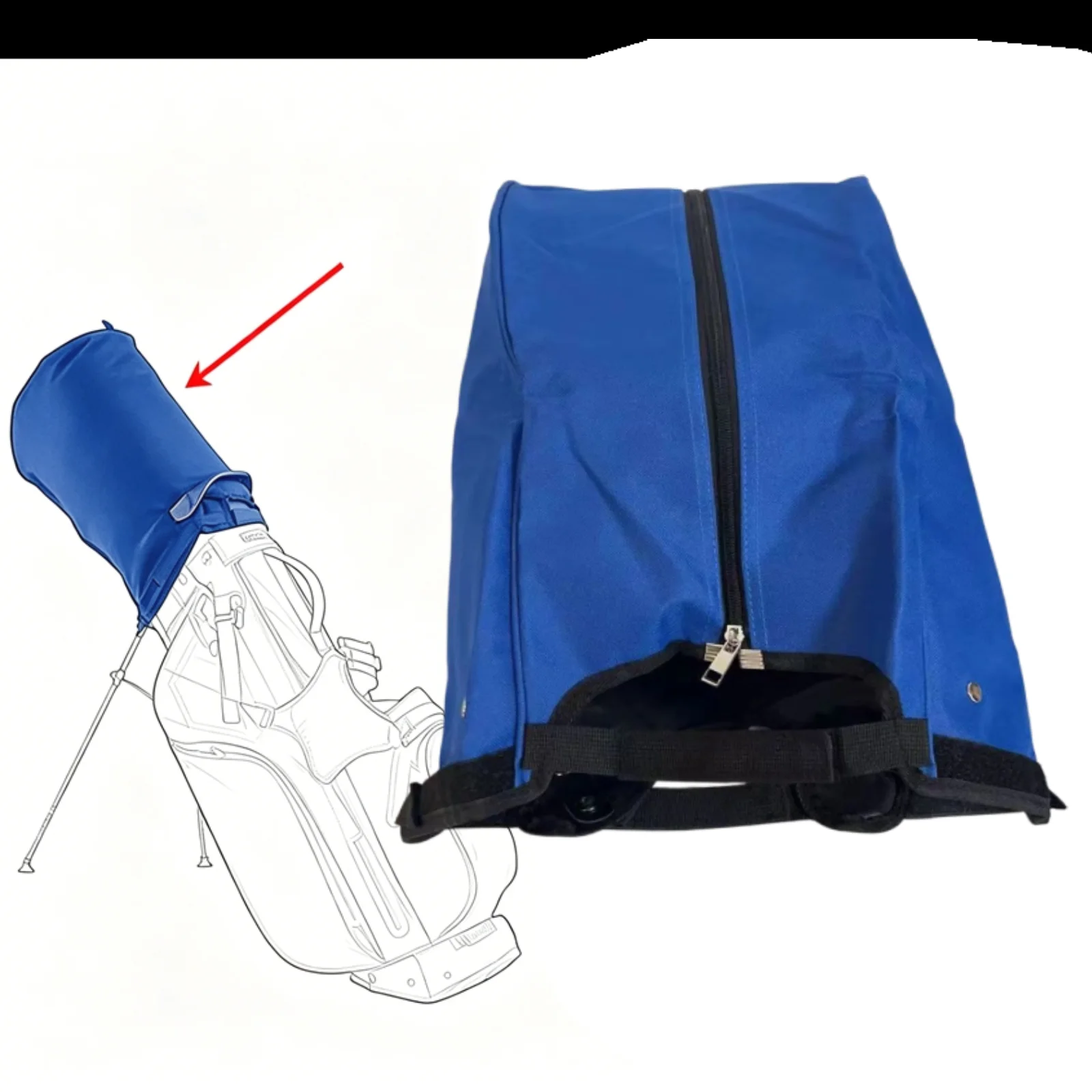 Golf Bag Hood Cover Waterproof Rainproof Oxford Cloth Dustproof Accessory Foldable for Womens Cart Bag Travel Stand