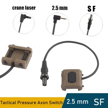 Interruptor de pressão leve de reconhecimento tático interruptor axon de pressão tático, guindaste laser/sf/2.5 plugue traseiro, dbal, peq, ngal