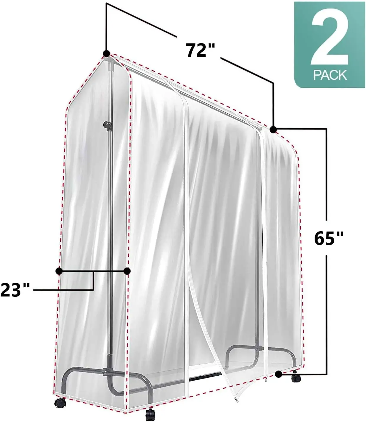 Garment Coat Hanger Protector Dustproof Waterproof Clothing Storage Cover for Dresses