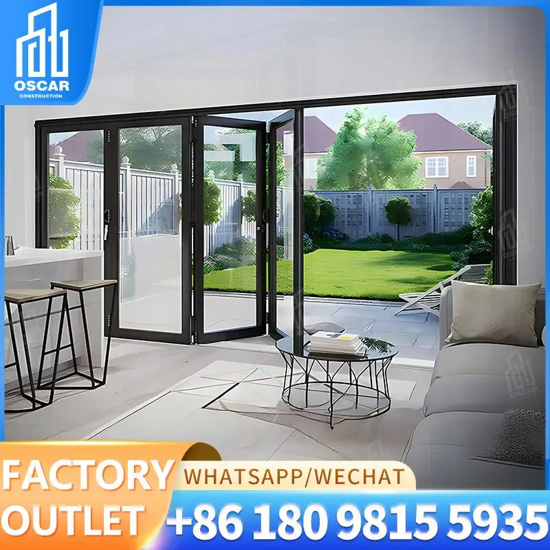 

Customizable High Function Bi Folding Door Ideal for European Commercial Spaces Factory Direct Supply Bifold Door
