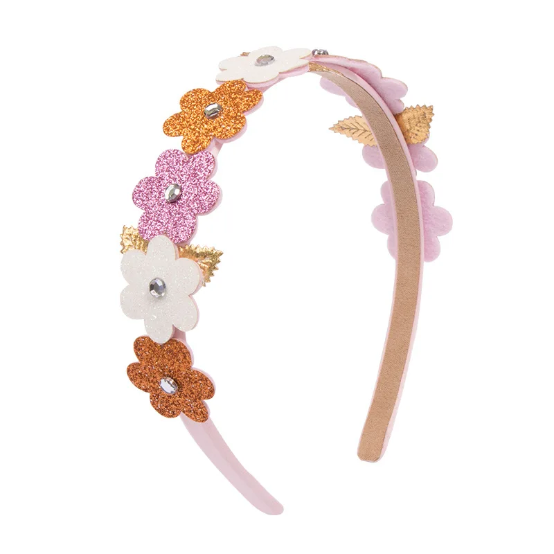 Sweet Girls Cherry Stars Head Hoop Gold Silver Bezel Kids Flowers Headband Hairbands Ornaments Hair Accessories