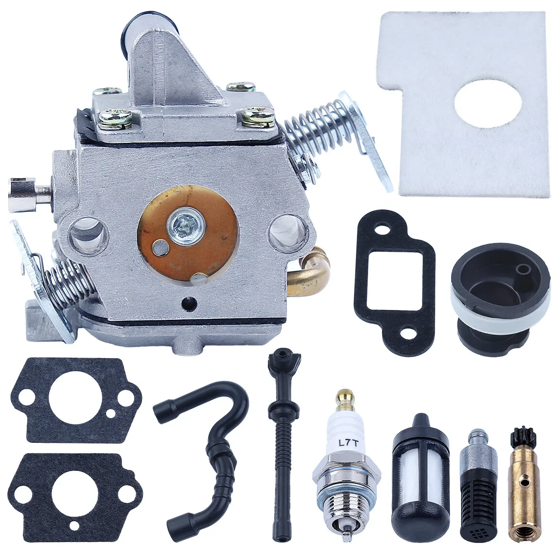 Carburetor Kit For Stihl MS180 018 MS170 017 Intake Manifold Gasket Oil Pump