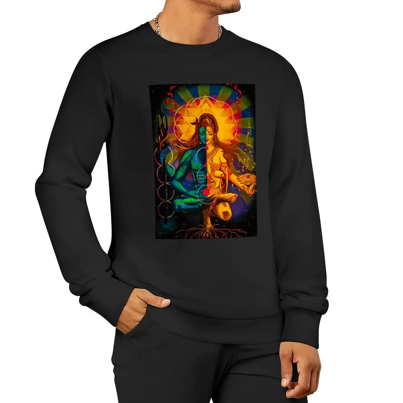 

ShivShakti God Shiva and Godesss Parvati Pullover Hoodie men clothing new sweatshirt