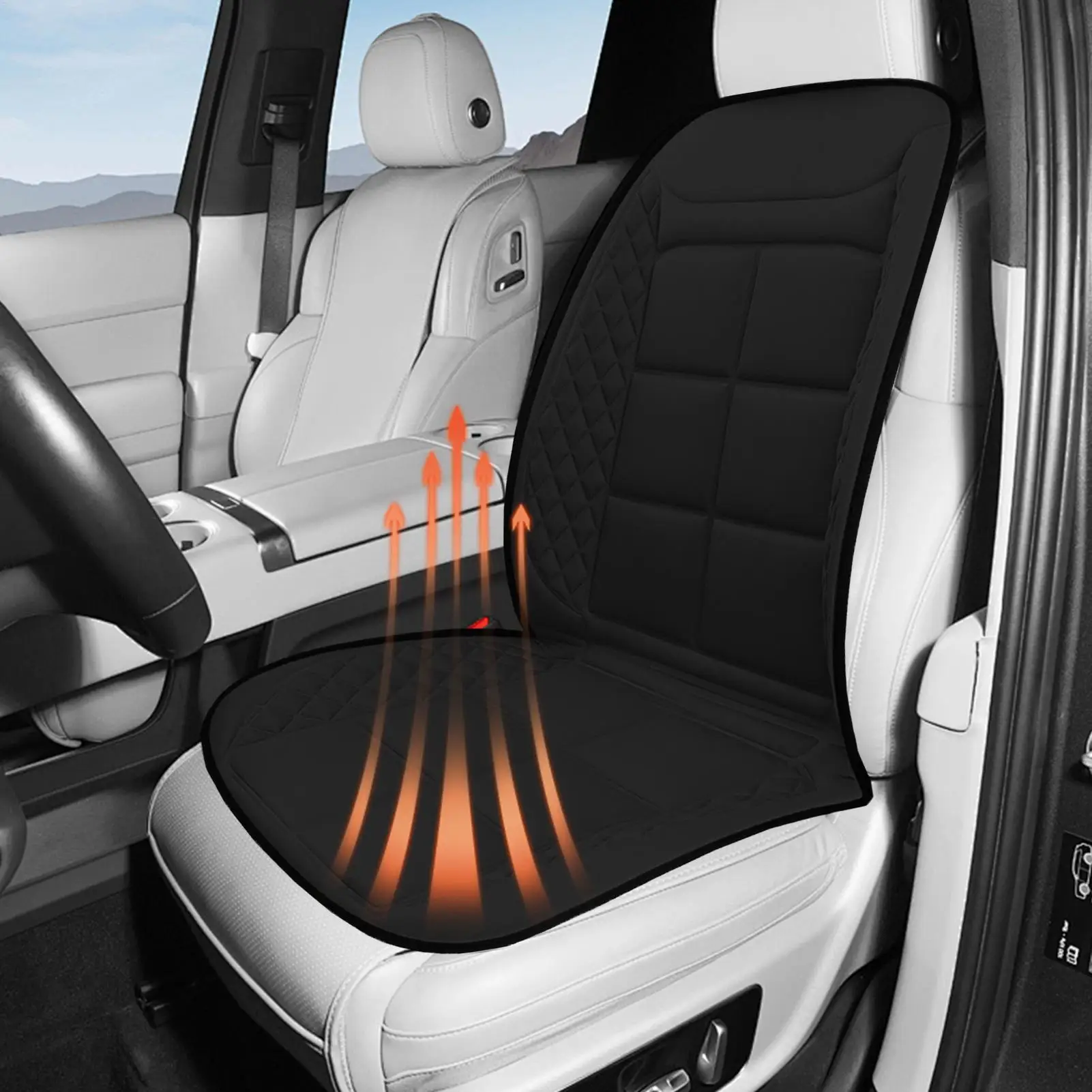 

Car Heated Seat Pad Warming Seat Cover For Car Cold Weather Adjustable Automotive Chair Warming Device For RV SUV Sedan Truck