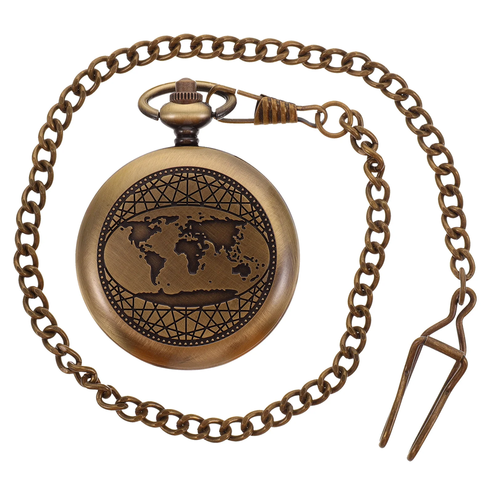 

Retro Metal Flip-Open Pocket Watch Style Compass for Hiking Camping Outdoors Navigation Tool with Chain Durable Practical Gift