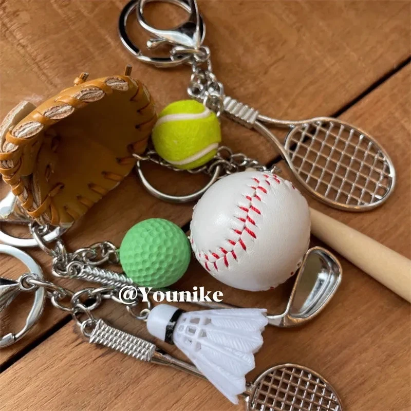 Love Sports Series Tennis Baseball Badminton Backpack Hanging Accessories Style Popular Keychain Versatile Hanging Accessories