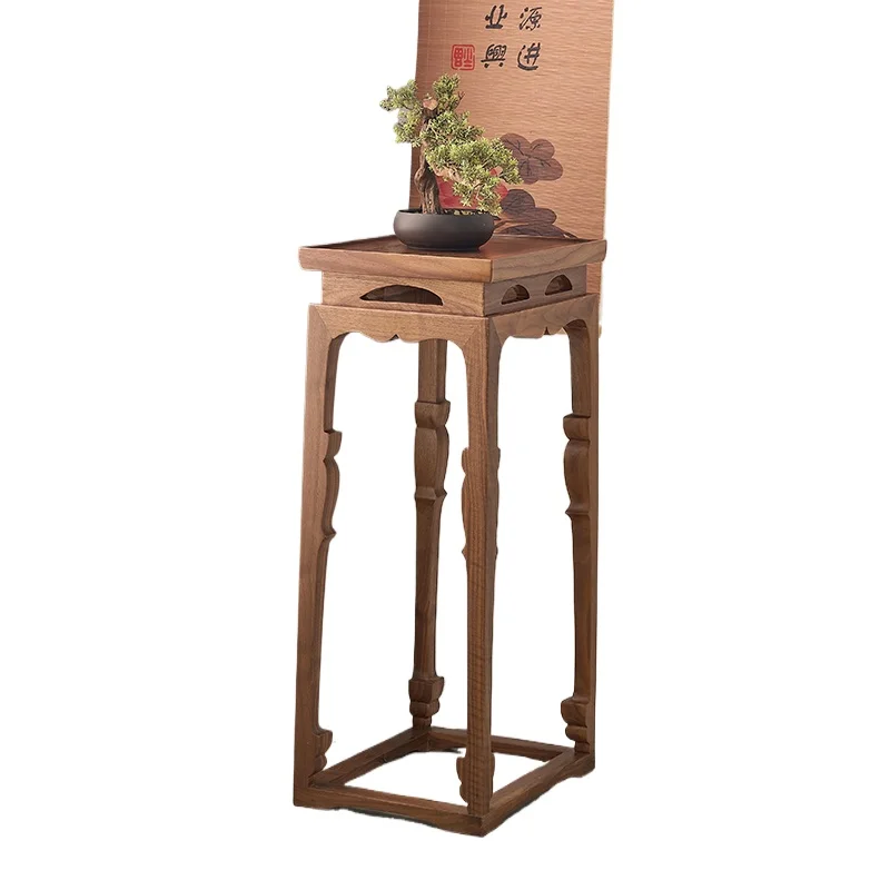 

Flower stand, Song style furniture, fragrant wood, living room floor-to-ceiling flower stand, Chinese black walnut shelf
