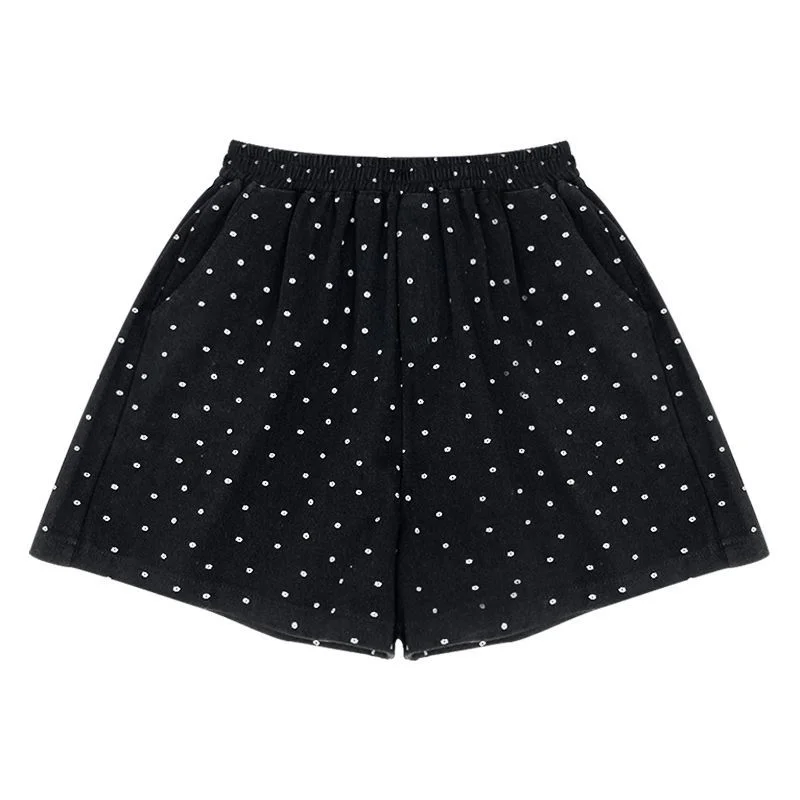 

Женские шорты в горошек с эластичной резинкой на талии, повседневные, свободного кроя, удобные