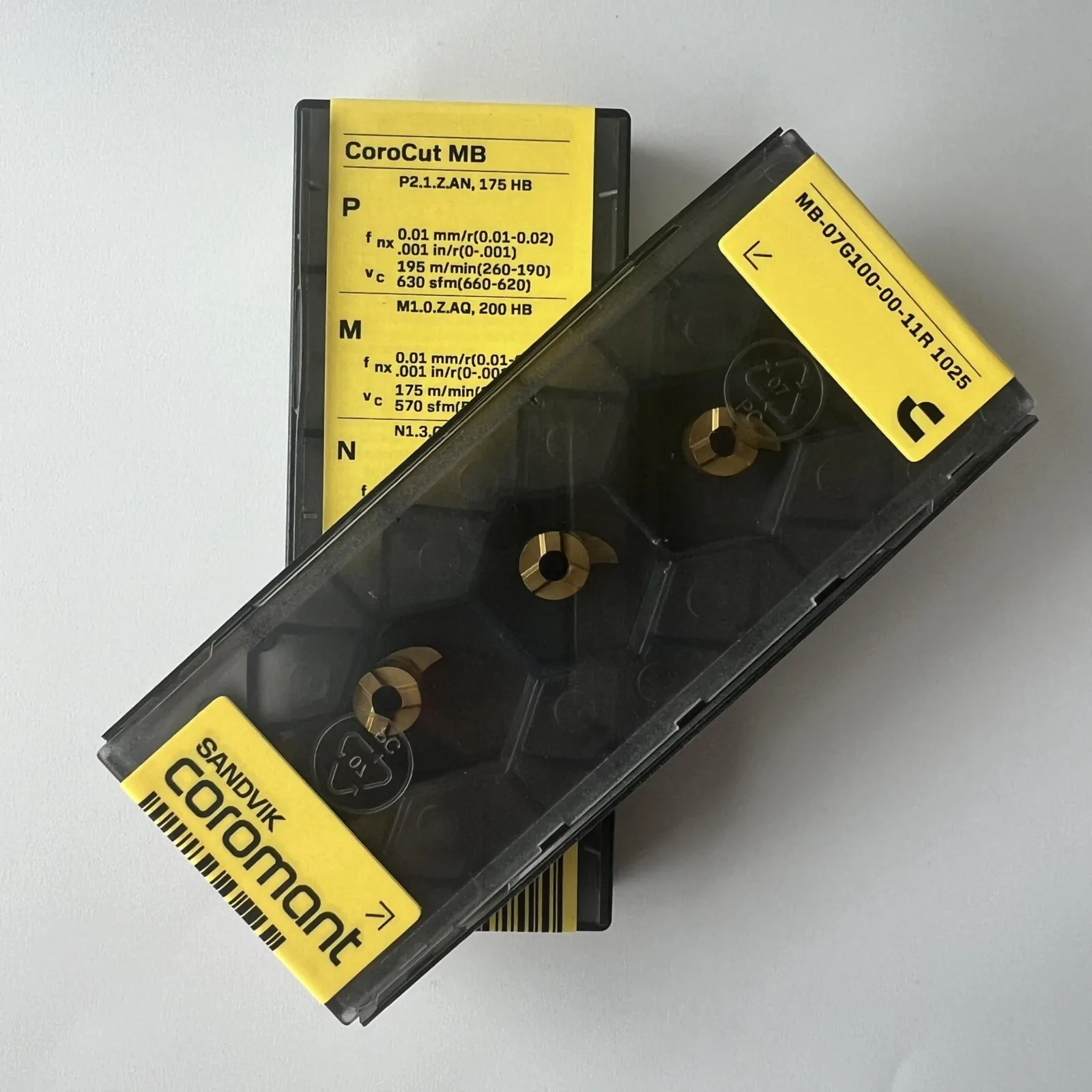 SANDVIK / MB-07G100-00-11R 1025 / شفرة سبائك الصلب السويدية الأصلية 10 قطع #4