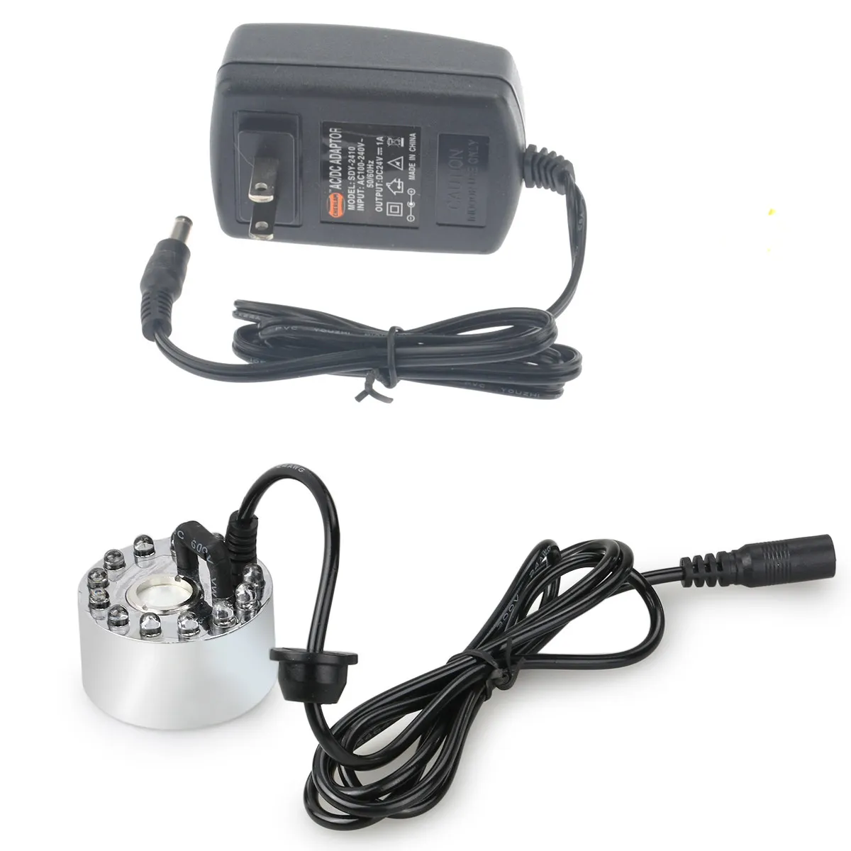 

16Mm Ultrasonic Mist Maker Fogger 12 Colorful Leds High Mist Output for Pond Fountain Water Feature Indoor Outdoor Use