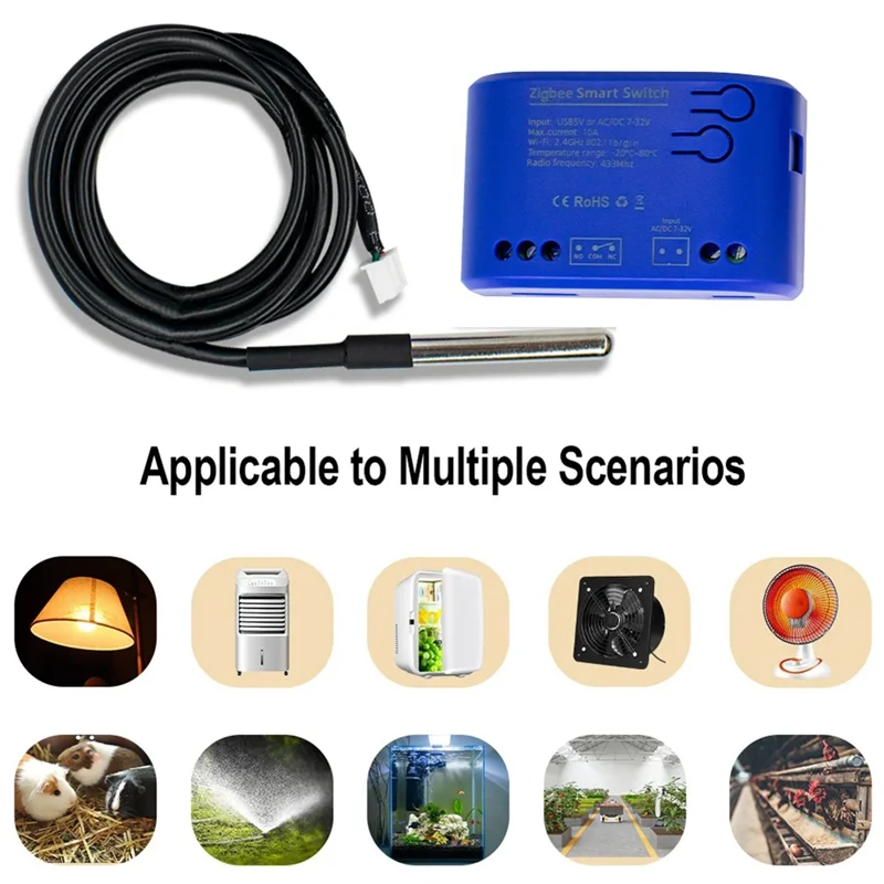 1 Gang Smart Switch Smart Temperature Switch Smart Switch With Temperature Sensor