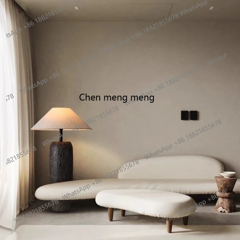 Medieval wabi-sabi wind floor-to-ceiling bedroom living room B & B Zen tea room Vintage decorative pottery pot R
