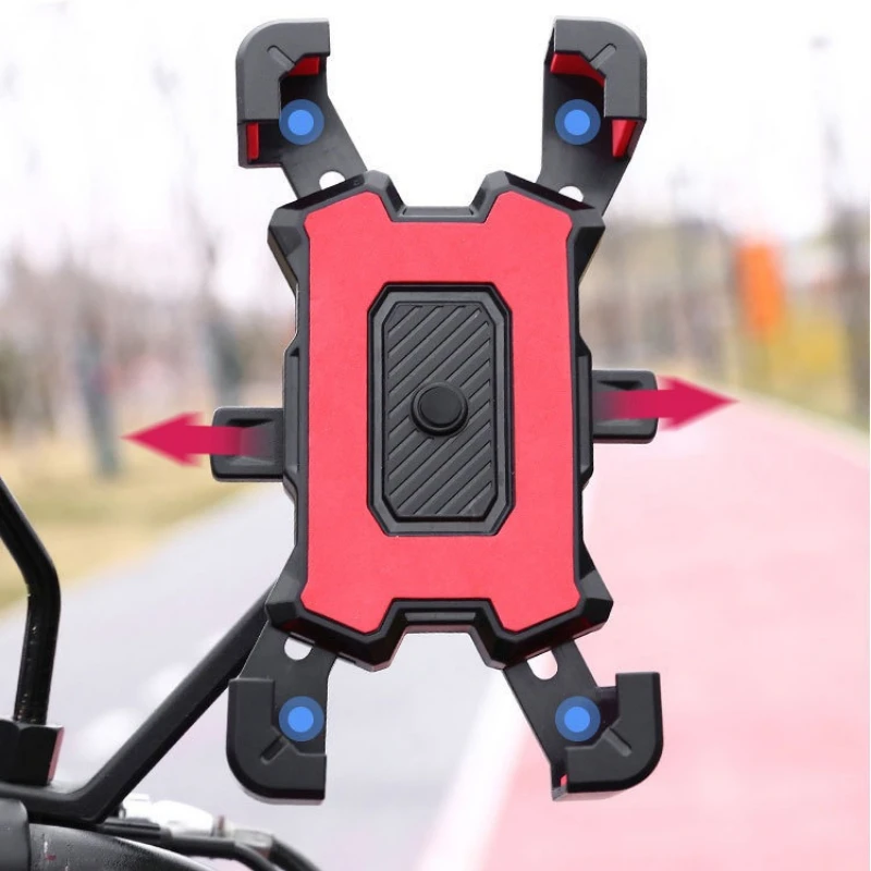 1Pc Shockproof Motorcycle Phone Mount Holder Bicycle Electric Scooter GPS Navigation Bracket for Delivery Rider - view 4
