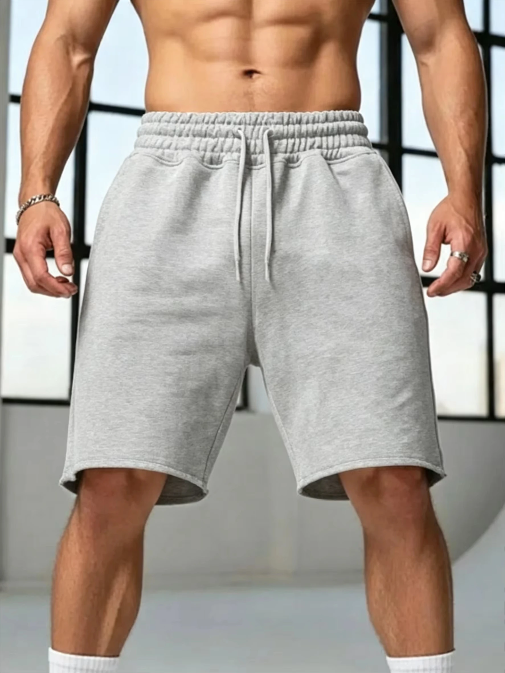 Men Summer Shorts Pickleball Drawstring Athletic Shorts Sweatpants Sport Jogging Beach Pant Casual Loose Trendy Oversized cotton