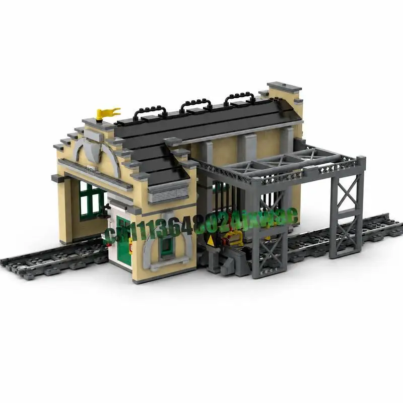 NEW 989Parts Railway Carriage Locksmith MOC Modular Architecture Model Custom Puzzle DIY Creative Assembly Educational Toy Gift