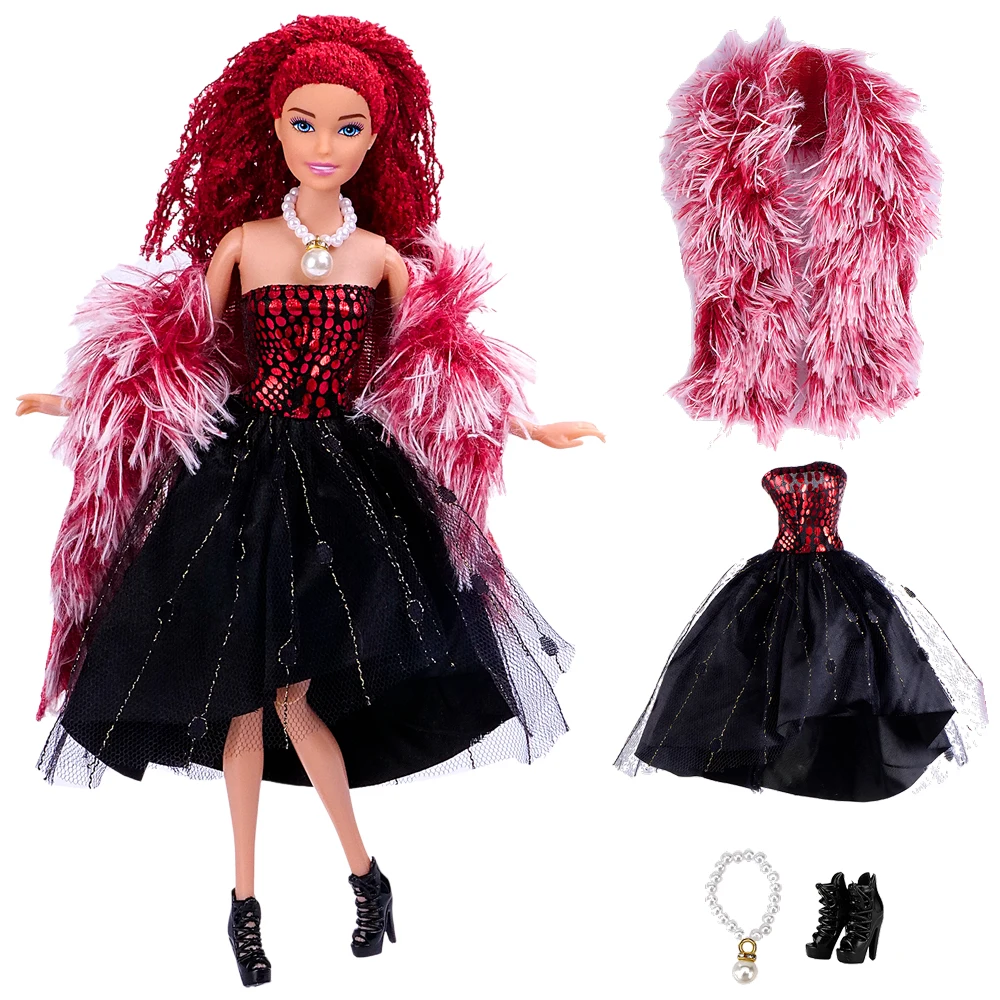 NK Princess Dress+Shawl+Necklace+Shoes 11.5-inch Doll Clothes For 1/6 Dolls Accessories Fashion Doll Clothes Gift Children Toy