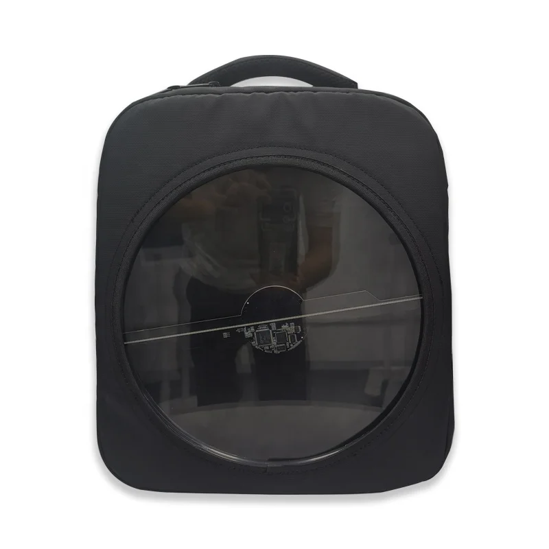 3D Advertising LED Screen Display Backpack Holographic Machine Shoulder Bag With 30cm Panel 3D Hologram Projector Fan