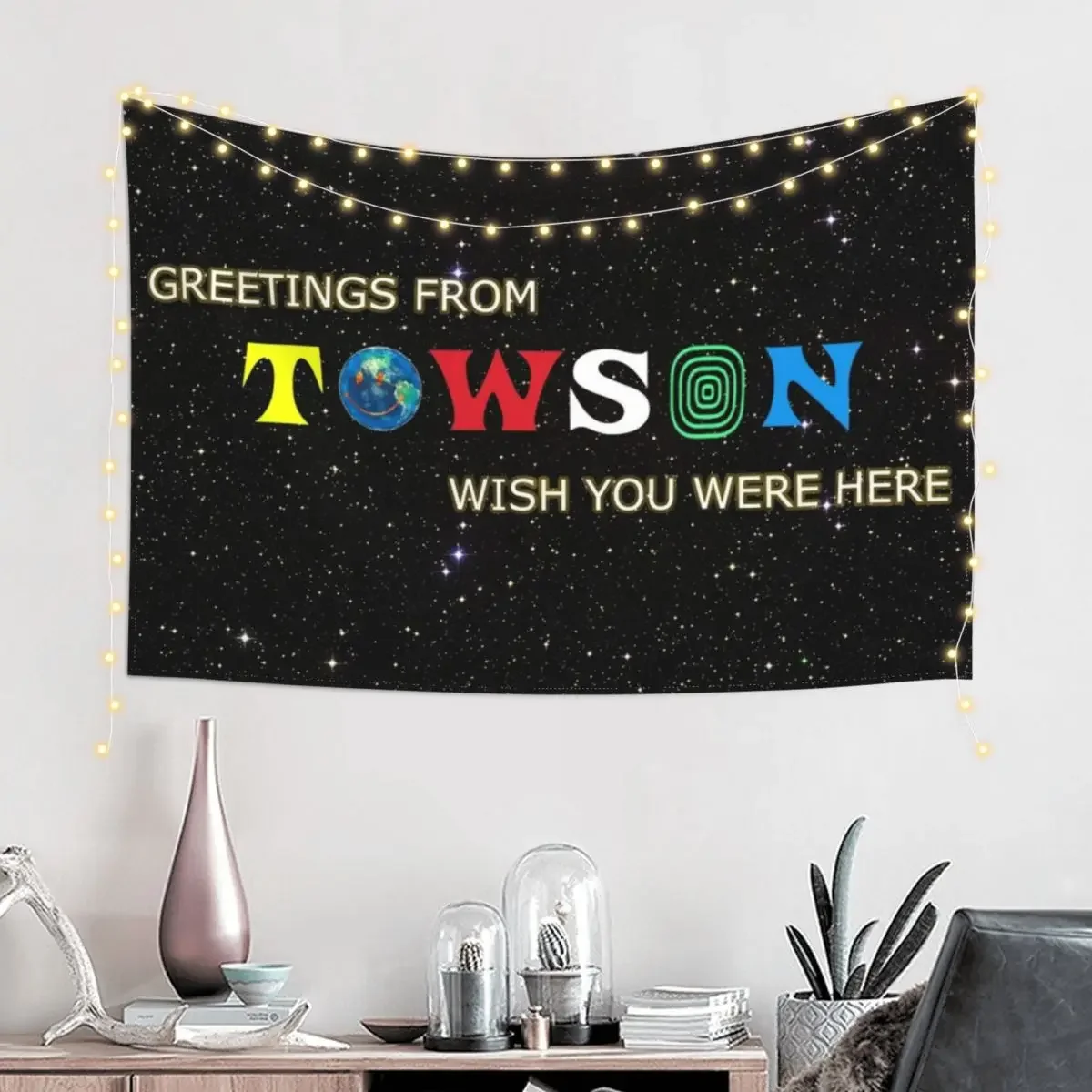 Towson - wish you were here Tapestry Room Decoration Accessories Aesthetic Room Decoration Tapestry