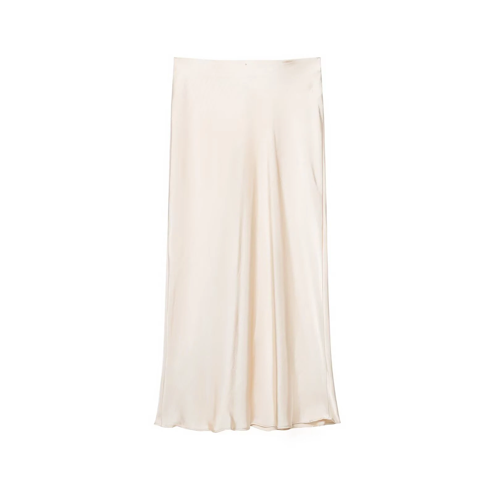 European and American style women's new 2026 fashionable versatile knot decoration silk satin texture MIDI skirt