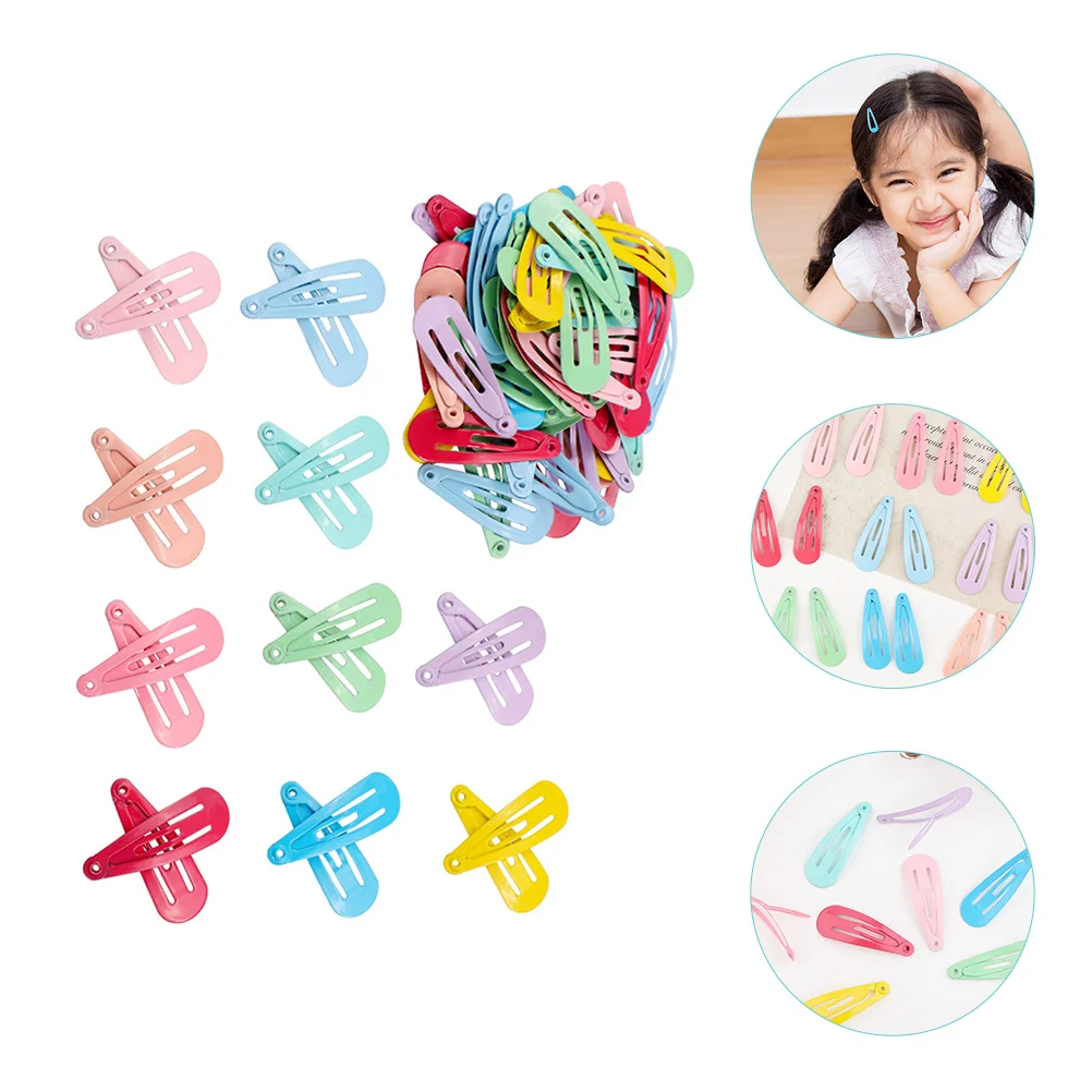 

50 Pcs Kids Hair Accessories for Girls Hairpins Clips Barrettes Metal Toddler Baby Snap