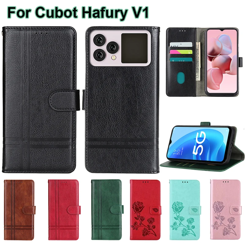 

чехол на Cubot Hafury V1 Case Original Leather Coque Wallet Capa Phone Cover for fundas de teléfono Cubot Hafury V1 Hoesje 6.58"